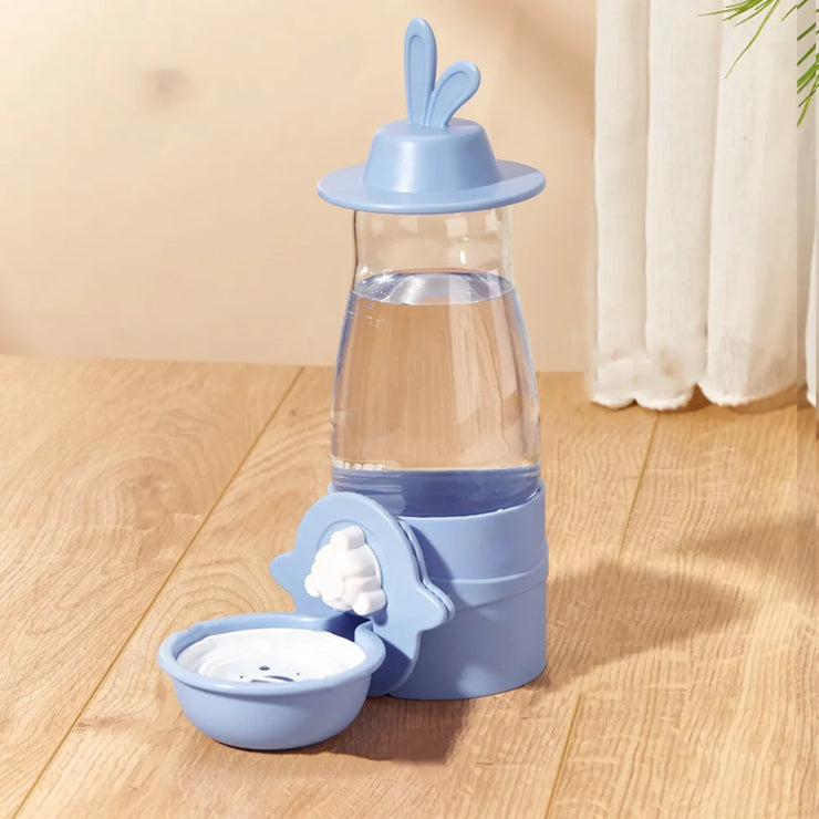 Leakproof Pet Water Dispenser 600ml Anti-Splash Rabbit Drinking Bowl