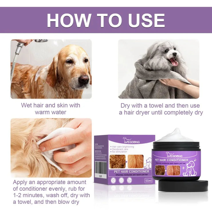 Pet Hair Conditioner Softening Knot Prevention